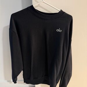 ALO Yoga Black Crewneck Sweater